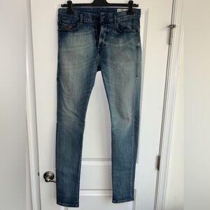 Diesel Slim Stretch Faded Blue Jeans